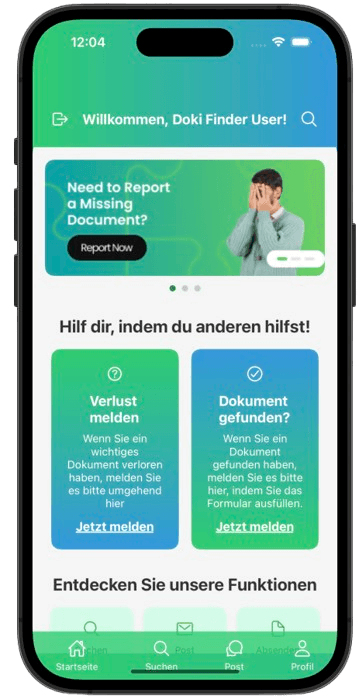 DokiFinder Mobile App - Main Interface